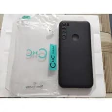 Capa de Silicone Aveludada Compatível Moto One Fusion Plus – Preto.
