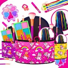 Kit Maquiagem Infantil Completo Com Nécessaire Maleta Unicórnio Menina