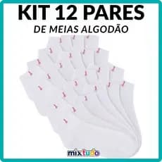 Kit 12 Pares Meias Femininas Leves Algodão Para Treinos