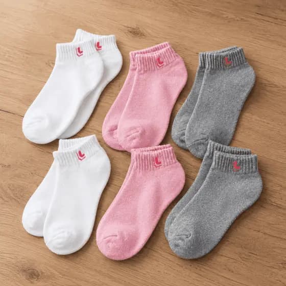 Meia Soquete Cano Curto Premium Maciez e Conforto Feminino e Unissex - Rosa, Cinza e Branca