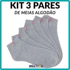 Meia Feminina Cano Baixo Algodão Macio Para Caminhada
