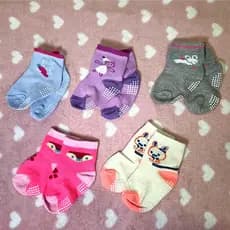 Kit 3/6/12 Pares Meia Pantufa Bebê Inverno Peluciada Antiderrapante