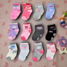 Kit 6 Pares Meia Sapatinho Bebê Macia Confortável Não Aperta