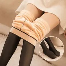 Meia Calça Peluciada Feminina Térmica Acolchoada Forro Fleece Inverno