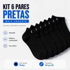 Meia Soquete Premium em Algodão – Conforto Unissex Trabalho e Academia