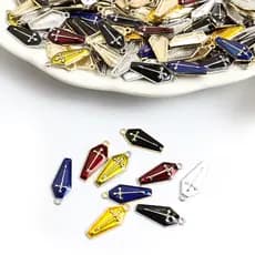 Esmalte De Halloween Estilo Escuro Cruzado 10pcs DIY Gothic Retro Ornament Findings Colar Pulseira Brincos Pingentes