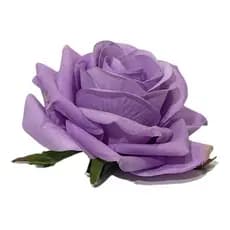 Presilha De Rosa Enfeite De Flor Para Cabelo Lilas - 1 unidade