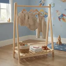 Arara Infantil Montessoriana com Prateleira 95cm Para Quarto, Jardim ou Sala – 10kg