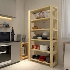 Estante Organizadora 6 Prateleiras Madeira Pinus 170x80cm Fácil Montagem Linda Decoração
