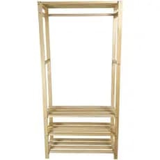 Arara de Madeira para Roupas | Cabideiro Organizador para Quarto e Closet