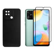 Kit Capa Aveludada P/ Xiaomi Redmi 10c + Pelicula 3D ou 9D
