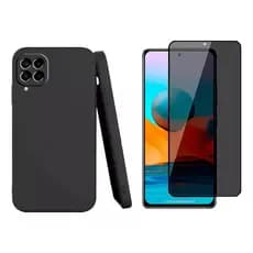 Capa Aveludada + Película Privacidade P/ Samsung Galaxy M53