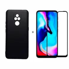 Capa Capinha Case Aveludada + Película de vidro 9D MOTO E7 PLUS