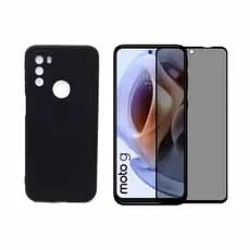 Capa Capinha Aveludada + Película 9D Privacidade Motorola Moto G31