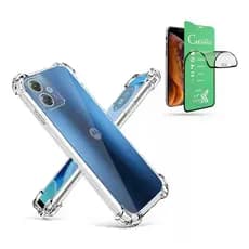 Capa Capinha Anti Queda + Película Para Moto G54