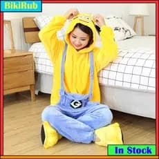Kigurumi Minion Animal Pijamas Mulher Homem Ponto Fofo Pikachu Cartoon Onesies Sleepwear