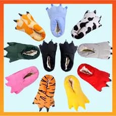 Chinelo De Pelúcia Para Casa Mulheres Homens Chinelos De Desenho Animado Macios E Quentes Pata Unicórnio De Ponto De Inverno Vaca Animais Sapatos