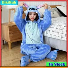 Stitch Kigurumi Pijamas Adultos Mulheres Homens Anime Cosplay Fantasias De Natal Macacão Para Festas De Halloween Kids Onepiece Jumpsuit