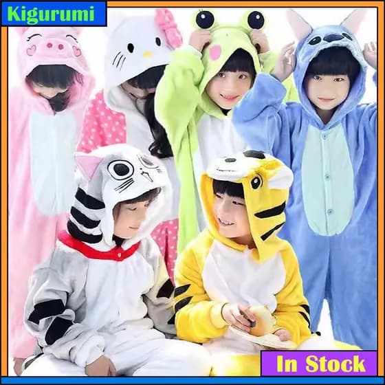 Kigurumi Queijo Gato Sapo Costura Dinossauro Onesies Pijamas Crianças Macacão Animal Meninos Anime Cosplay Fantasias