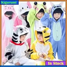 Kigurumi Queijo Gato Sapo Costura Dinossauro Onesies Pijamas Crianças Macacão Animal Meninos Anime Cosplay Fantasias