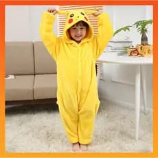 Kigurumi Pikachu Dinossauro Pontos Girafa Unicórnio Crianças Macacão Animal Meninas Meninos Pijamas