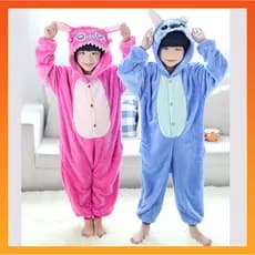Kigurumi Stitch Dinossauro Panda Unicórnio Girafa Sapo Onesies Crianças Pijamas Macacão Animal Meninas Meninos Cosplay T