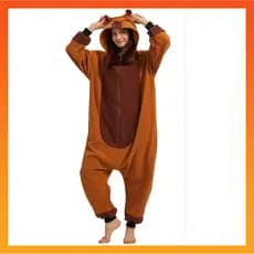 2025 Inverno Adultos Animal Capivara Minion Onesies Mulheres Homens Pijamas Terno Onepiece Halloween Natal Com Capuz Dos