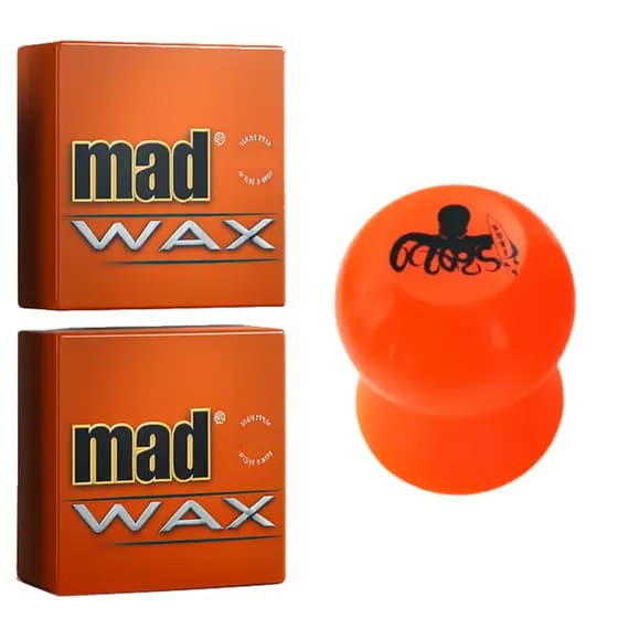 2 Parafina prancha de Surf Madwax + Raspador De Parafina Anatômico Surf
