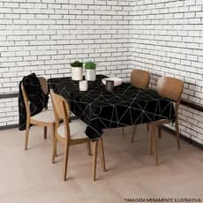 Toalha de Mesa Retangular Serve para 4 e 6 Lugares Estilo Geométrico DCORALA.