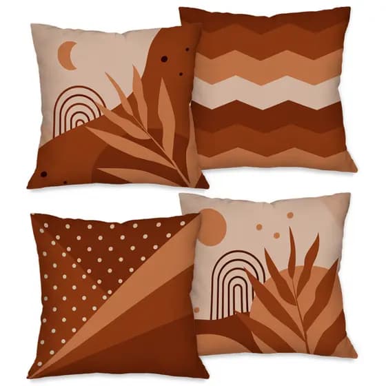 Kit com 4 Capas para Almofada Decorativas 45X45cm 09 Dcorala