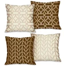Kit com 4 Capas para Almofadas Decorativas Estilo Étnico Dcorala.
