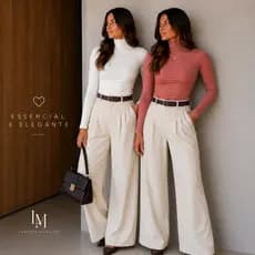 Blusa Feminina Manga Longa Cacharrel Gola alta Segunda Pele com Conforto e Versatilidade