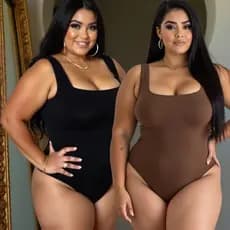 Body Blusa Regata Feminino Gola Quadrado  Alça Grossa Plus Size Tecido Suplex Casual Grande