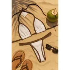 conjunto de biquini annaruga fita com off cores tendencia do verão cortininha modela o corpo