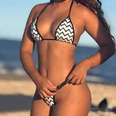 BIQUINI DE FITA CINTURA ALTA ESTAMPADO DE REGULAGEM MODA PRAIA VERÃO TECIDO CONFORTAVEL