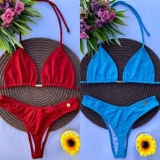 biquíni asa delta feminino cintura alta moda praia