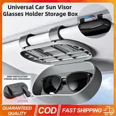 2 Pçs Universal Carro Viseira De Sol Óculos Titular Caixa Armazenamento Durável ABS Resina Clipe Com Fivela Montagem Mul