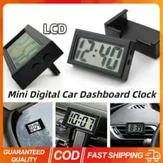 Mini Relógio Digital Para Painel De Carro Com Display LCD De Hora E Dia ﻿ Acessórios De Simples Autoadesivo Caminhão Ven