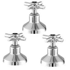 Kit 3 Acabamento C-31 ABS Cromado para Registro 1/2 3/4 1” - Alta Durabilidade e Estilo