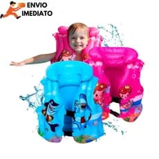 Boia Infantil Colete 3 Tamanhos Inflável Brinquedo Piscina Praia Lago