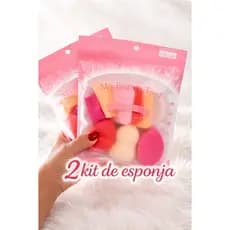 2 Kit 9 Esponja Para Maquiagem-Combo Com 18 Esponjas diversificadas para uma maquiagem completa