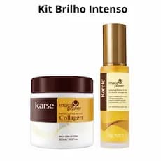 Kit Brilho Intenso Karse Máscara Collagen 500ml + Óleo Capilar 50ml