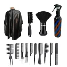 Kit Completo para Profissionais da Beleza, capa de corte, espanador macio, kit com 10 pentes