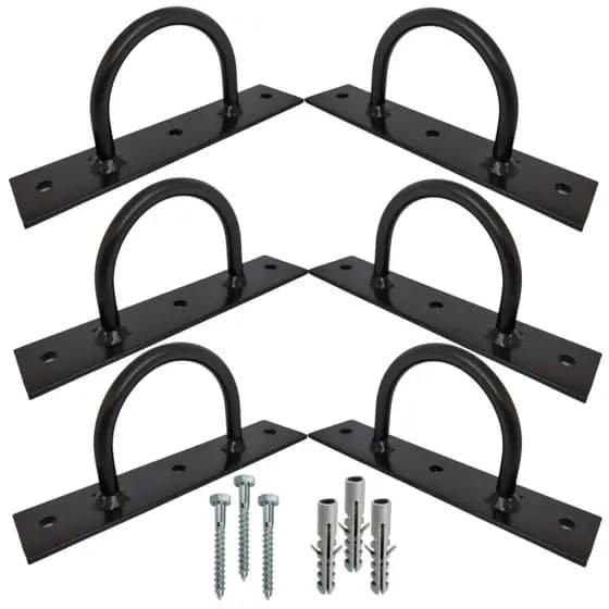 6 Kit Suporte Trx Columpio Parede Corda Rope Balanço Oferta Com Parafuso