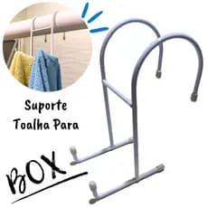 Suporte Toalha Porta Toalheiro Box Banheiro Duplo Linha Premium