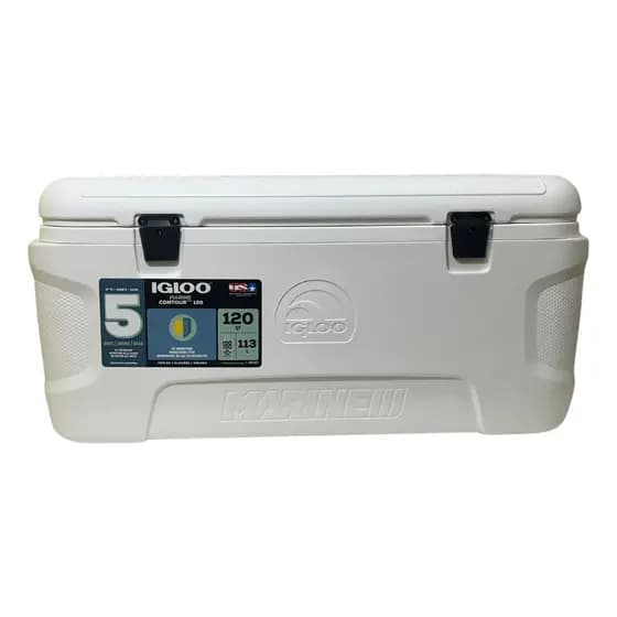 Caixa Termica Cooler Igloo 113 L 120 Qt Branco Marine