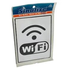 Placa Auto Adesiva SINALIZE Internet Wi-Fi 15 x 20cm