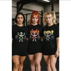 Kit 3 Camiseta Feminina academia  super  Poderosa 100% Algodão