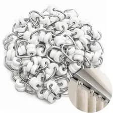 Rodizio Gancho P/ Trilho De Cortina Kit 100 Peças MS