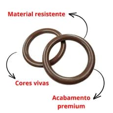 Kit 50 Argolas plástica cortina média19mm Artesanato/Decoração